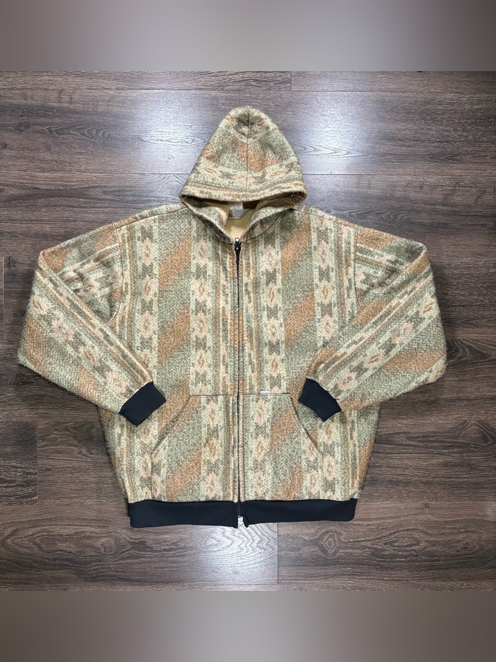 Rare Carhartt Vintage Bomber Jacket Southwest Aztec 80s 90s Men’s XL Santa Fe